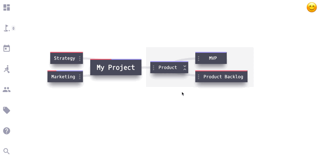 creating project link nodes